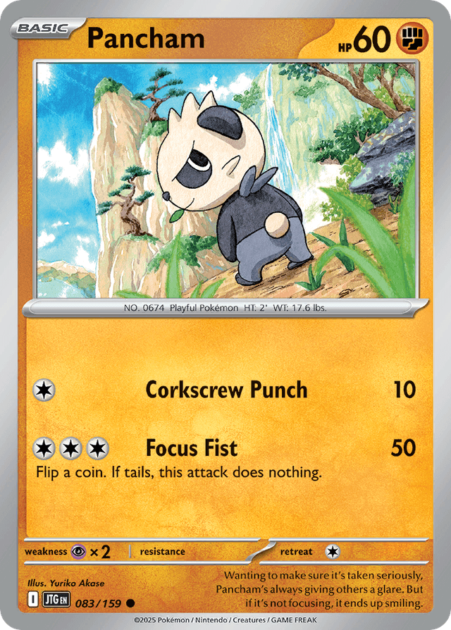 Carta Pancham 83/159 do set Journey Together — Pokémon TCG | Bynx