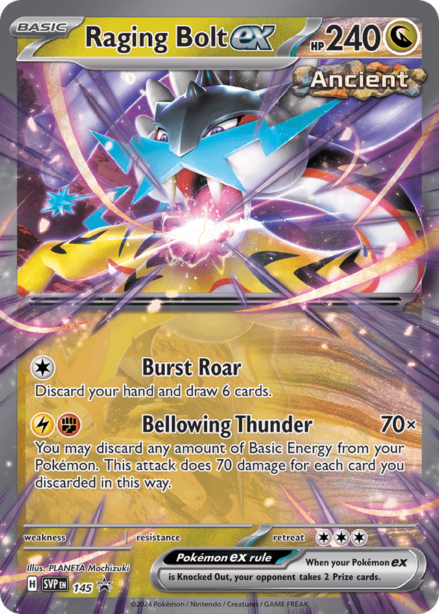 Carta Raging Bolt ex 145/215 do set Scarlet & Violet Black Star Promos — Pokémon TCG | Bynx