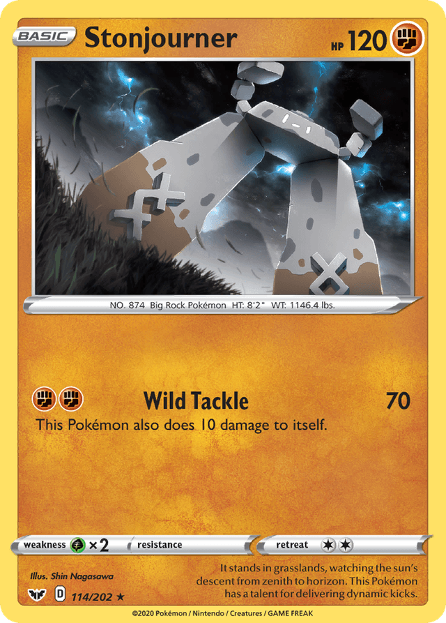 Carta Stonjourner 114/202 do set Sword & Shield — Pokémon TCG | Bynx