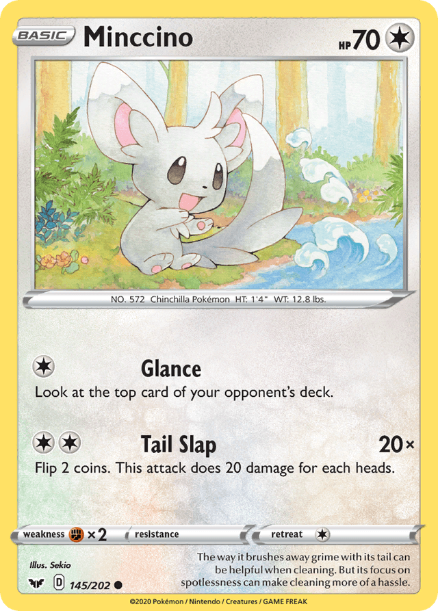 Carta Minccino 145/202 do set Sword & Shield — Pokémon TCG | Bynx