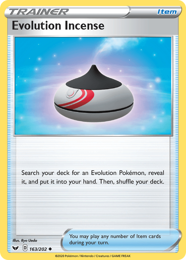 Carta Evolution Incense 163/202 do set Sword & Shield — Pokémon TCG | Bynx