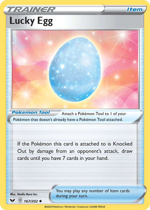 Carta Lucky Egg 167/202 do set Sword & Shield — Pokémon TCG | Bynx
