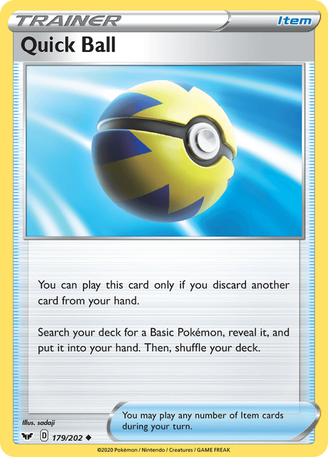 Carta Quick Ball 179/202 do set Sword & Shield — Pokémon TCG | Bynx