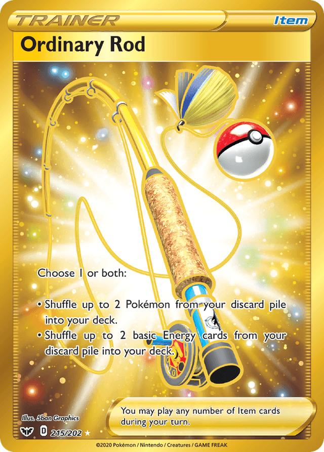 Carta Ordinary Rod 215/202 do set Sword & Shield — Pokémon TCG | Bynx