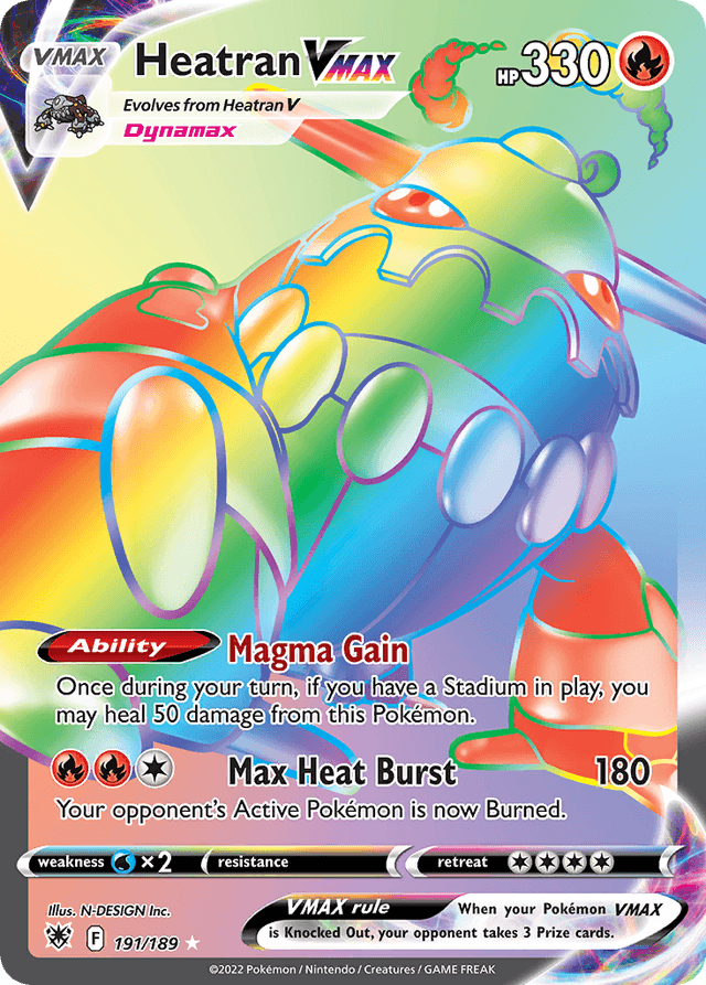 Carta Heatran VMAX 191/189 do set Astral Radiance — Pokémon TCG | Bynx