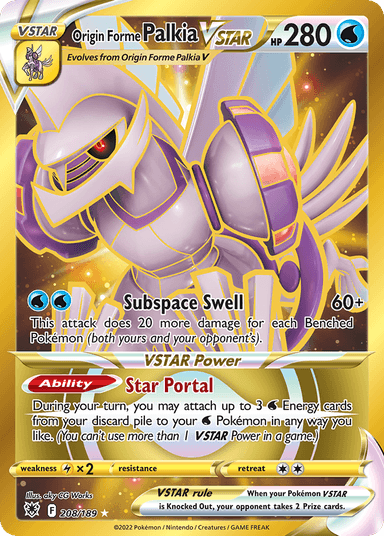 Carta Origin Forme Palkia VSTAR 208/189 do set Astral Radiance — Pokémon TCG | Bynx