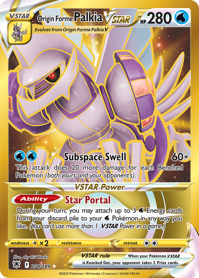 Carta Origin Forme Palkia VSTAR 208/189 do set Astral Radiance — Pokémon TCG | Bynx