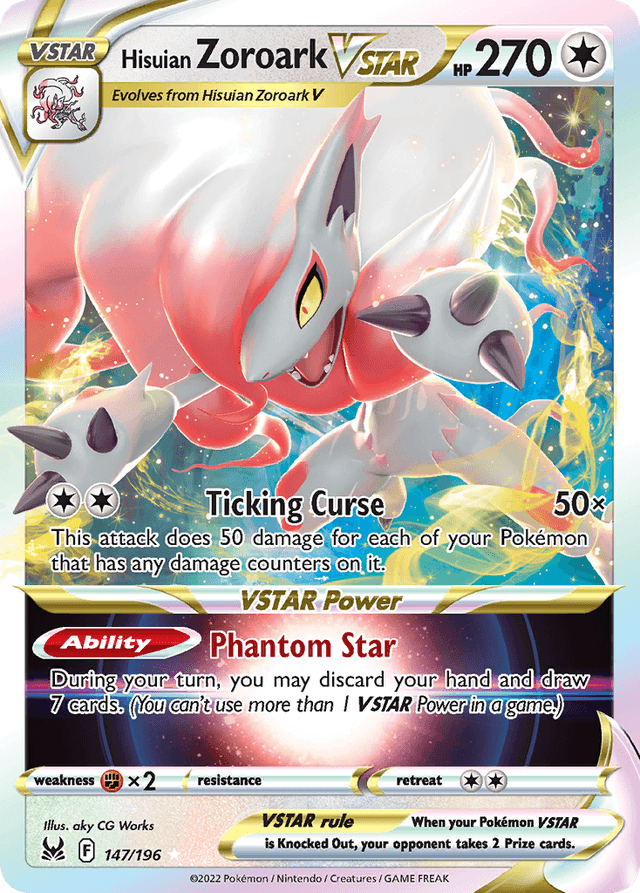 Carta Hisuian Zoroark VSTAR 147/196 do set Lost Origin — Pokémon TCG | Bynx
