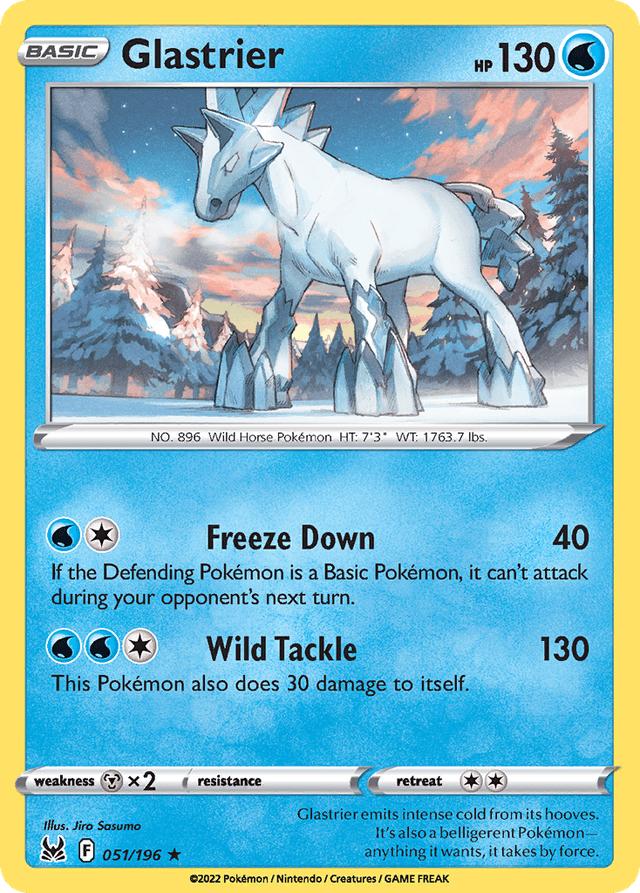 Carta Glastrier 51/196 do set Lost Origin — Pokémon TCG | Bynx