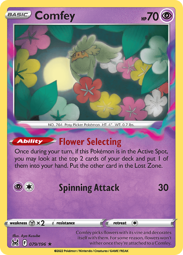 Carta Comfey 79/196 do set Lost Origin — Pokémon TCG | Bynx