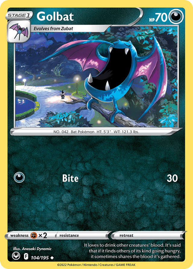 Carta Golbat 104/195 do set Silver Tempest — Pokémon TCG | Bynx