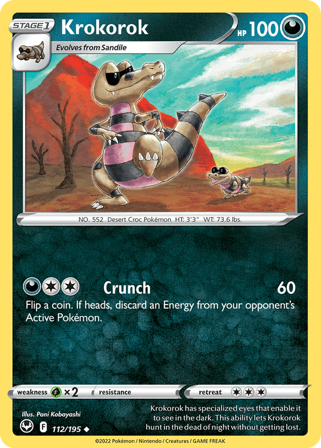 Carta Krokorok 112/195 do set Silver Tempest — Pokémon TCG | Bynx