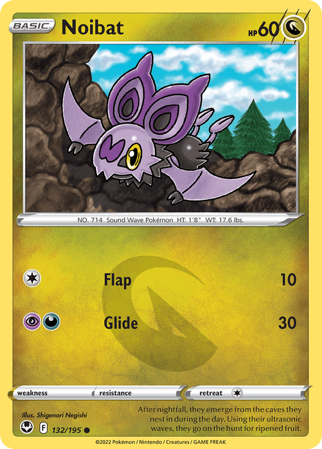 Carta Noibat 132/195 do set Silver Tempest — Pokémon TCG | Bynx