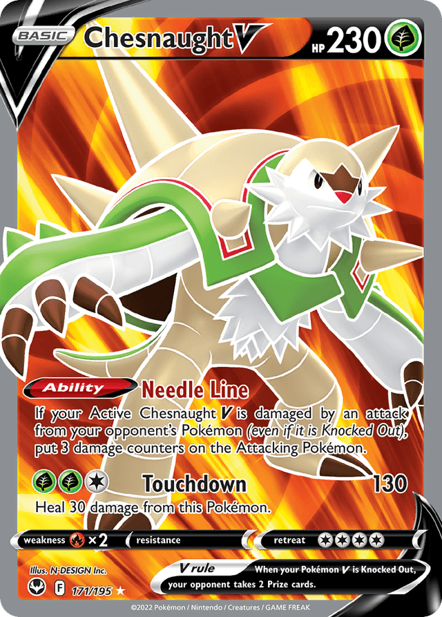 Carta Chesnaught V 171/195 do set Silver Tempest — Pokémon TCG | Bynx