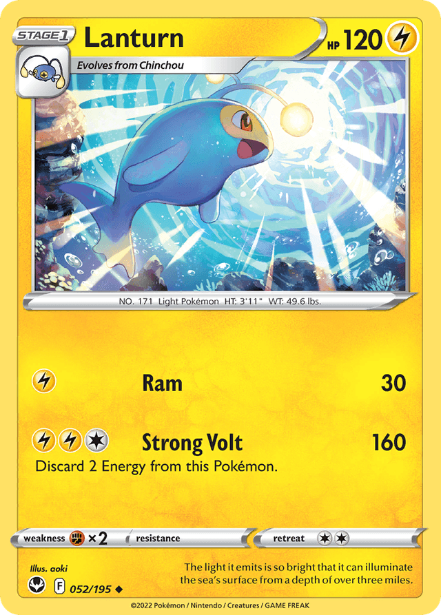 Carta Lanturn 52/195 do set Silver Tempest — Pokémon TCG | Bynx