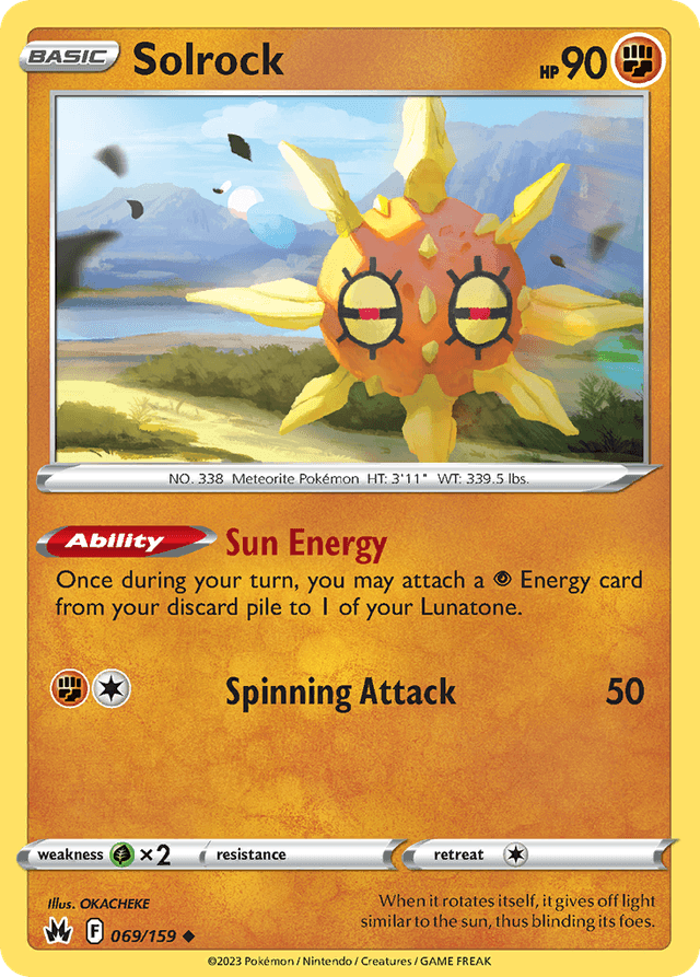 Carta Solrock 69/159 do set Crown Zenith — Pokémon TCG | Bynx