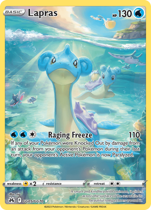Carta Lapras GG05/70 do set Crown Zenith Galarian Gallery — Pokémon TCG | Bynx