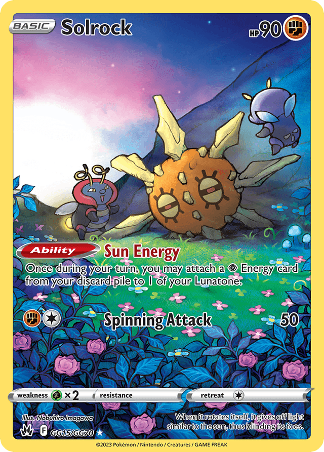 Carta Solrock GG15/70 do set Crown Zenith Galarian Gallery — Pokémon TCG | Bynx