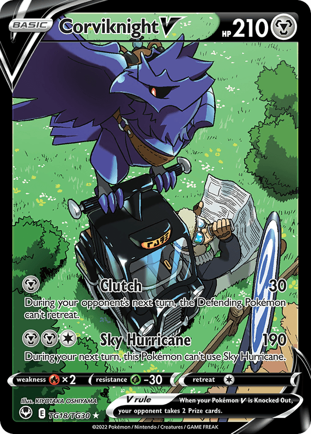 Carta Corviknight V TG18/30 do set Silver Tempest Trainer Gallery — Pokémon TCG | Bynx