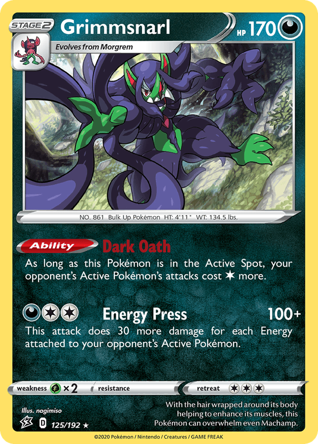 Carta Grimmsnarl 125/192 do set Rebel Clash — Pokémon TCG | Bynx