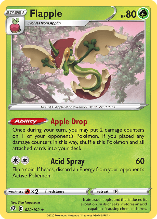 Carta Flapple 22/192 do set Rebel Clash — Pokémon TCG | Bynx