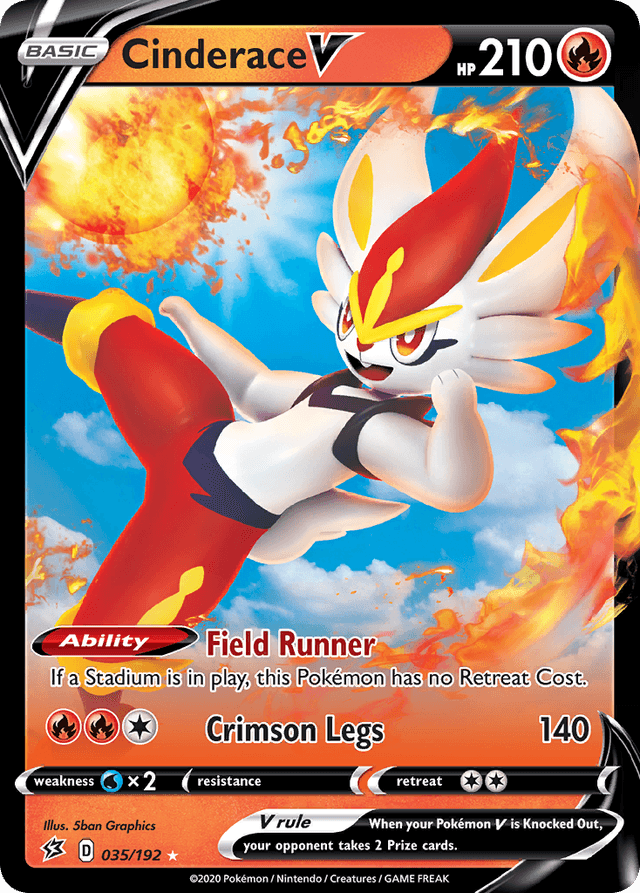 Carta Cinderace V 35/192 do set Rebel Clash — Pokémon TCG | Bynx