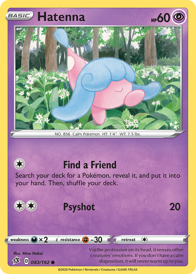 Carta Hatenna 83/192 do set Rebel Clash — Pokémon TCG | Bynx