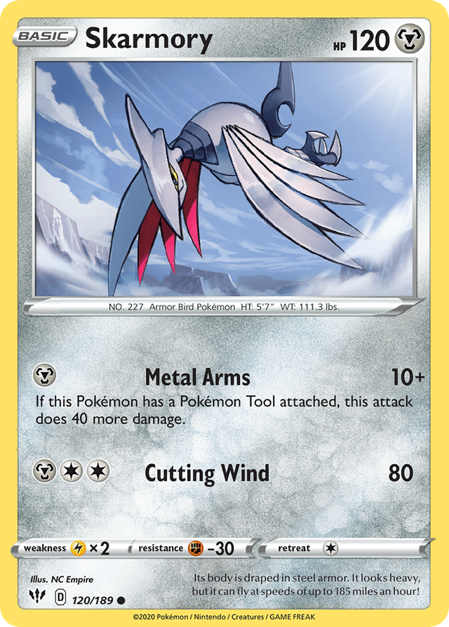 Carta Skarmory 120/189 do set Darkness Ablaze — Pokémon TCG | Bynx
