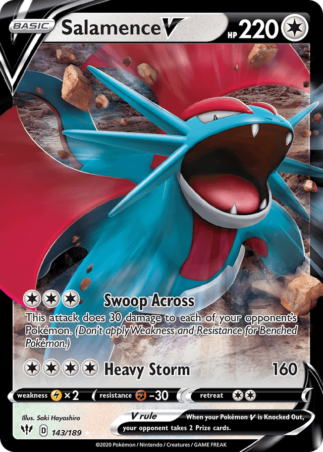 Carta Salamence V 143/189 do set Darkness Ablaze — Pokémon TCG | Bynx