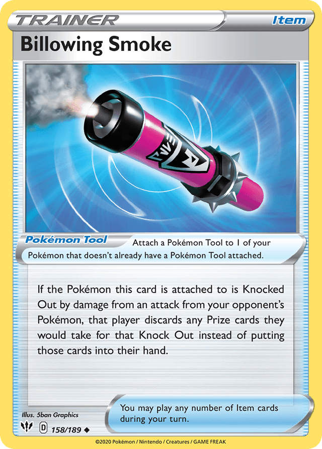 Carta Billowing Smoke 158/189 do set Darkness Ablaze — Pokémon TCG | Bynx