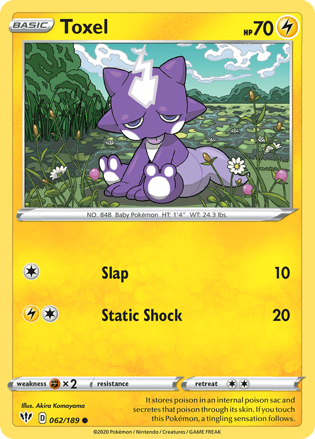 Carta Toxel 62/189 do set Darkness Ablaze — Pokémon TCG | Bynx