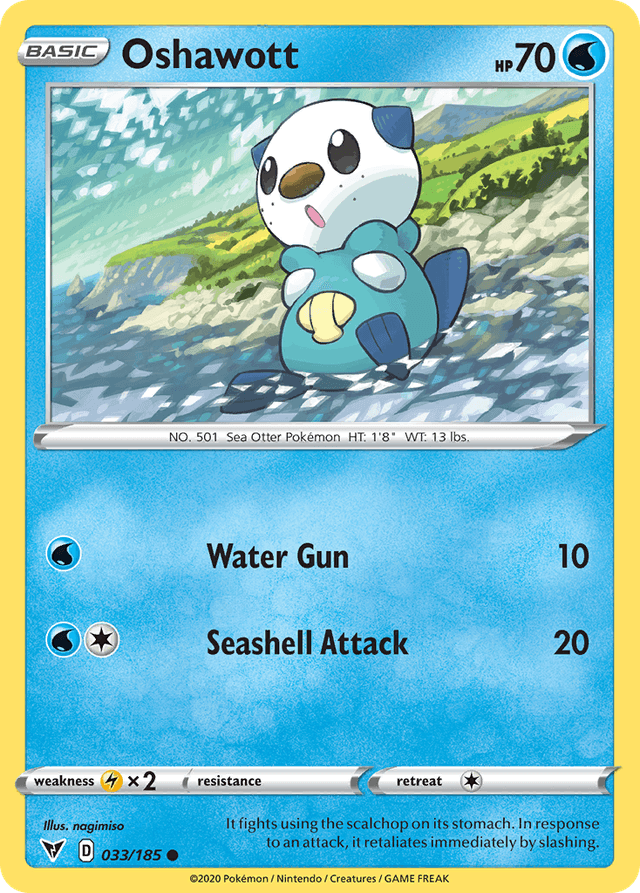 Carta Oshawott 33/185 do set Vivid Voltage — Pokémon TCG | Bynx