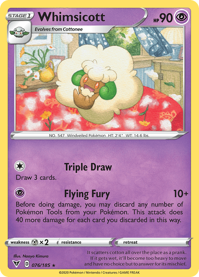 Carta Whimsicott 76/185 do set Vivid Voltage — Pokémon TCG | Bynx