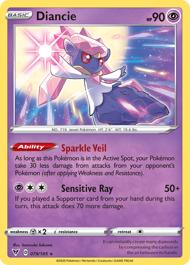 Carta Diancie 79/185 do set Vivid Voltage — Pokémon TCG | Bynx