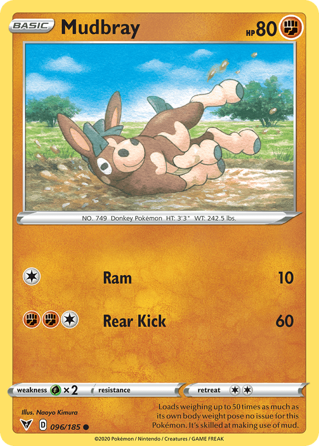 Carta Mudbray 96/185 do set Vivid Voltage — Pokémon TCG | Bynx