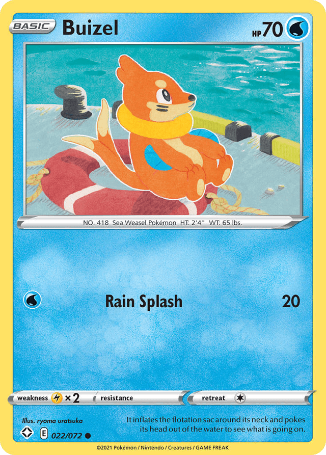 Carta Buizel 22/72 do set Shining Fates — Pokémon TCG | Bynx