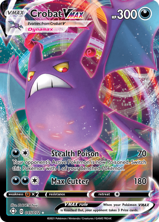 Carta Crobat VMAX 45/72 do set Shining Fates — Pokémon TCG | Bynx