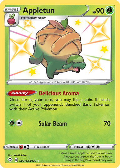 Carta Appletun SV014/122 do set Shining Fates Shiny Vault — Pokémon TCG | Bynx