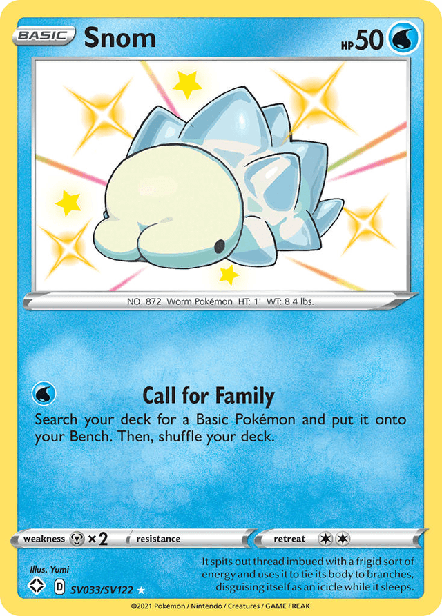 Carta Snom SV033/122 do set Shining Fates Shiny Vault — Pokémon TCG | Bynx