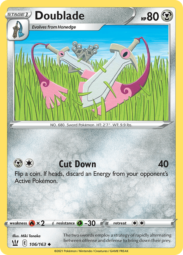 Carta Doublade 106/163 do set Battle Styles — Pokémon TCG | Bynx
