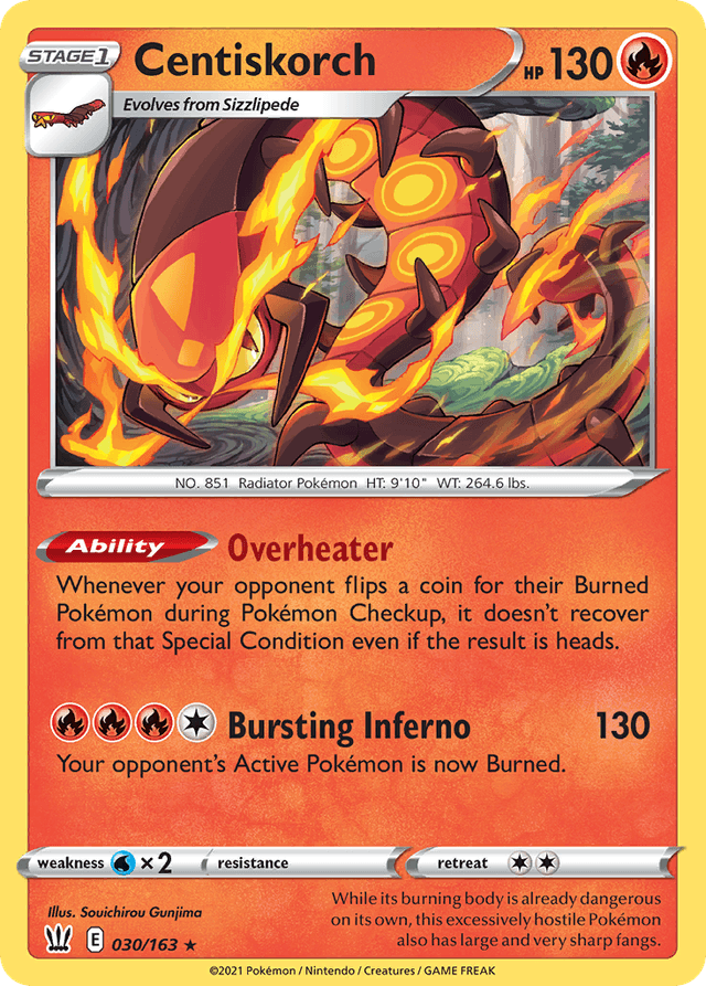 Carta Centiskorch 30/163 do set Battle Styles — Pokémon TCG | Bynx