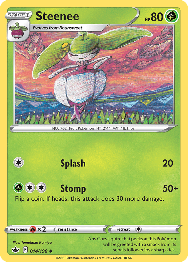 Carta Steenee 14/198 do set Chilling Reign — Pokémon TCG | Bynx