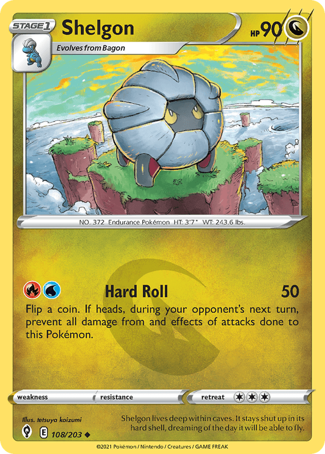 Carta Shelgon 108/203 do set Evolving Skies — Pokémon TCG | Bynx
