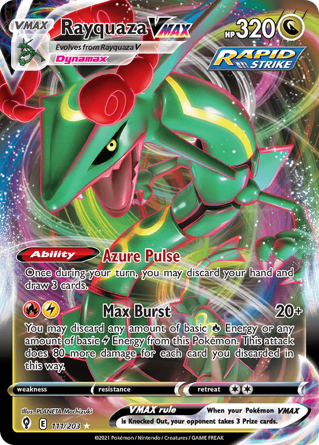 Carta Rayquaza VMAX 111/203 do set Evolving Skies — Pokémon TCG | Bynx