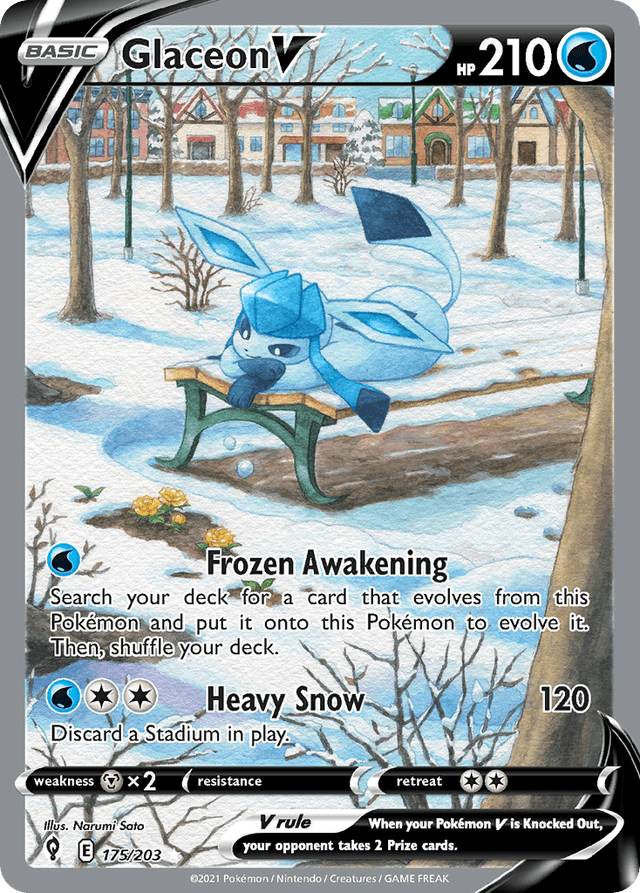 Carta Glaceon V 175/203 do set Evolving Skies — Pokémon TCG | Bynx