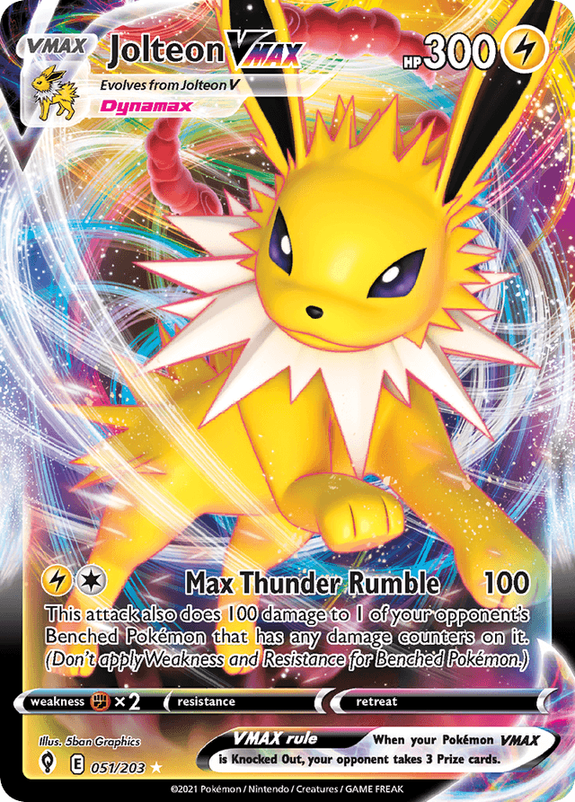Carta Jolteon VMAX 51/203 do set Evolving Skies — Pokémon TCG | Bynx