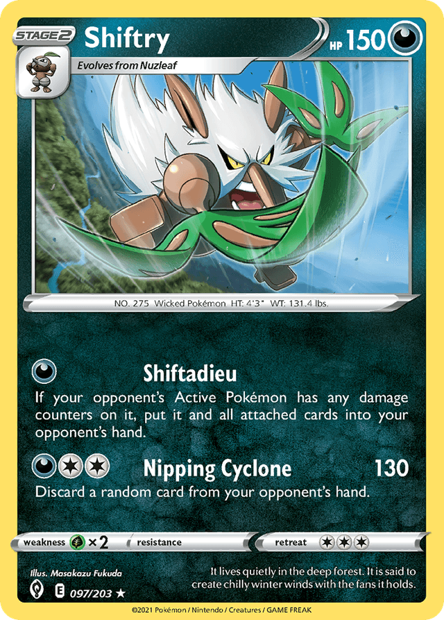 Carta Shiftry 97/203 do set Evolving Skies — Pokémon TCG | Bynx