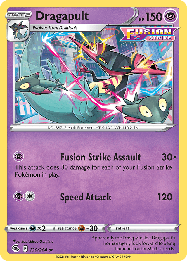 Carta Dragapult 130/264 do set Fusion Strike — Pokémon TCG | Bynx