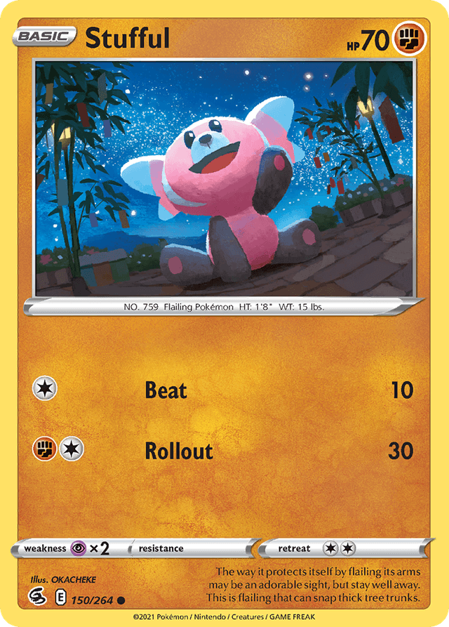 Carta Stufful 150/264 do set Fusion Strike — Pokémon TCG | Bynx