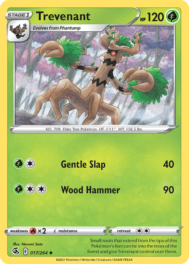 Carta Trevenant 17/264 do set Fusion Strike — Pokémon TCG | Bynx